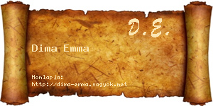 Dima Emma névjegykártya